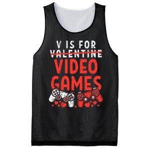 Video Games Funny Valentines Day Gamer Gift Mesh Reversible Basketball Jersey Tank