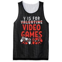 Video Games Funny Valentines Day Gamer Gift Mesh Reversible Basketball Jersey Tank