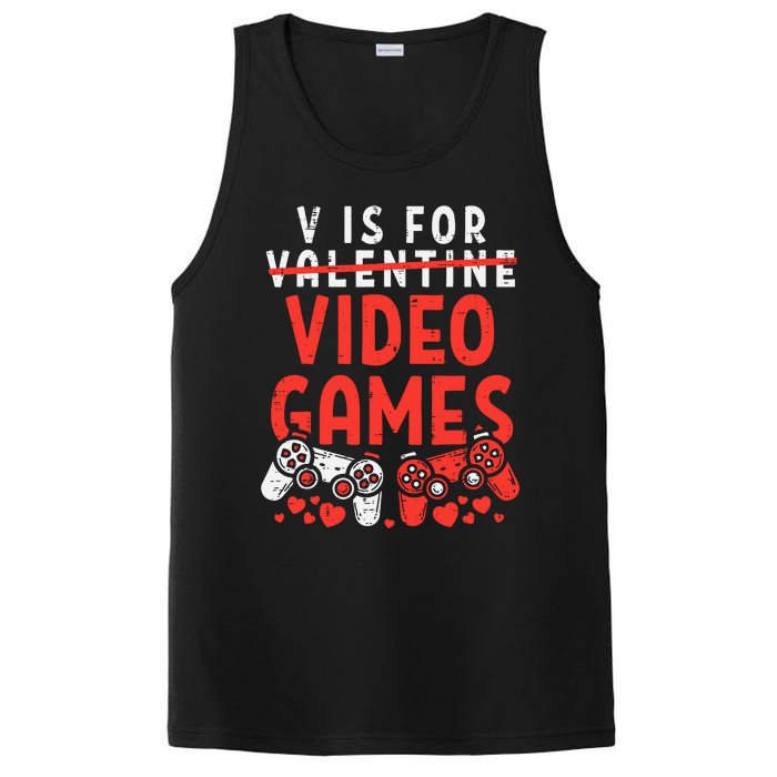 Video Games Funny Valentines Day Gamer Gift PosiCharge Competitor Tank