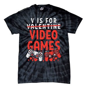 Video Games Funny Valentines Day Gamer Gift Tie-Dye T-Shirt