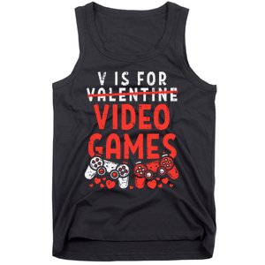 Video Games Funny Valentines Day Gamer Gift Tank Top