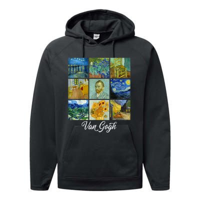 Van Gogh Famous Paintings PostImpressionism Van Gogh Performance Fleece Hoodie