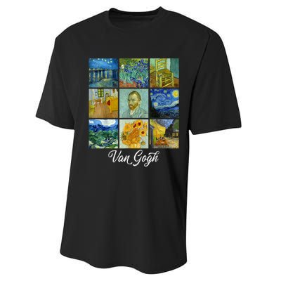 Van Gogh Famous Paintings PostImpressionism Van Gogh Performance Sprint T-Shirt