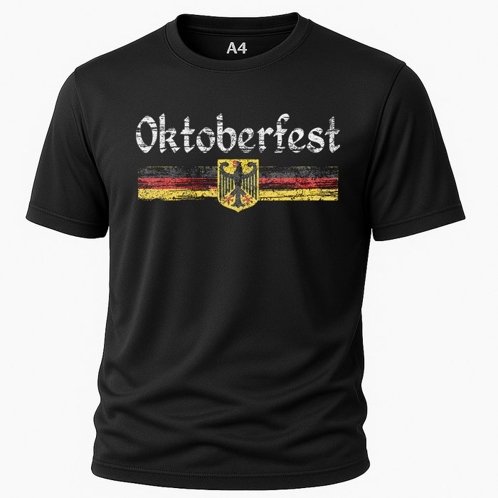 Vintage German Flag Oktoberfest German Beer Cooling Performance Crew T-Shirt