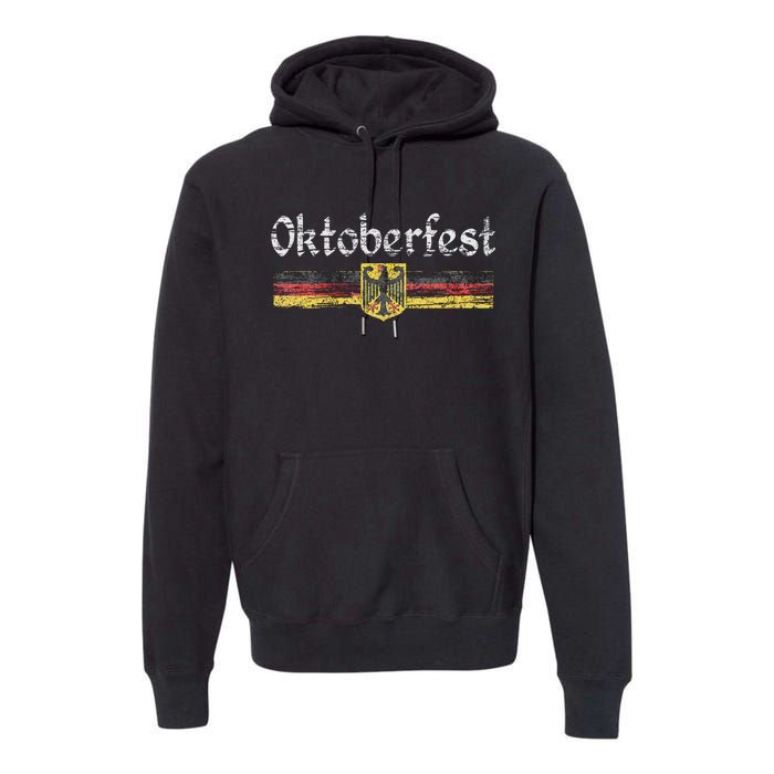 Vintage German Flag Oktoberfest German Beer Premium Hoodie