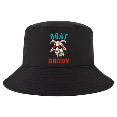 Vintage Goat Funny Daddy Cute Goat Sunglasses Farmer Family Cool Comfort Performance Bucket Hat