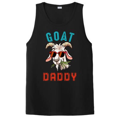 Vintage Goat Funny Daddy Cute Goat Sunglasses Farmer Family PosiCharge Competitor Tank