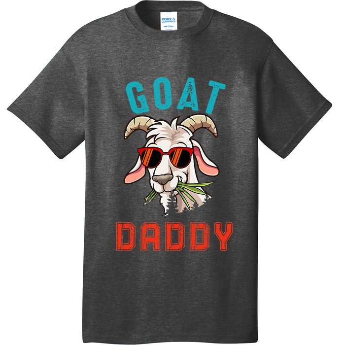 Vintage Goat Funny Daddy Cute Goat Sunglasses Farmer Family T-Shirt