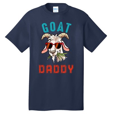 Vintage Goat Funny Daddy Cute Goat Sunglasses Farmer Family Tall T-Shirt