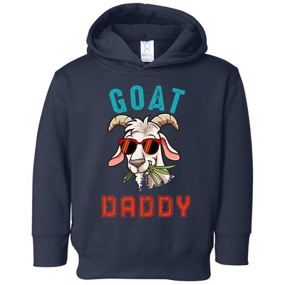 Vintage Goat Funny Daddy Cute Goat Sunglasses Farmer Family Toddler Hoodie