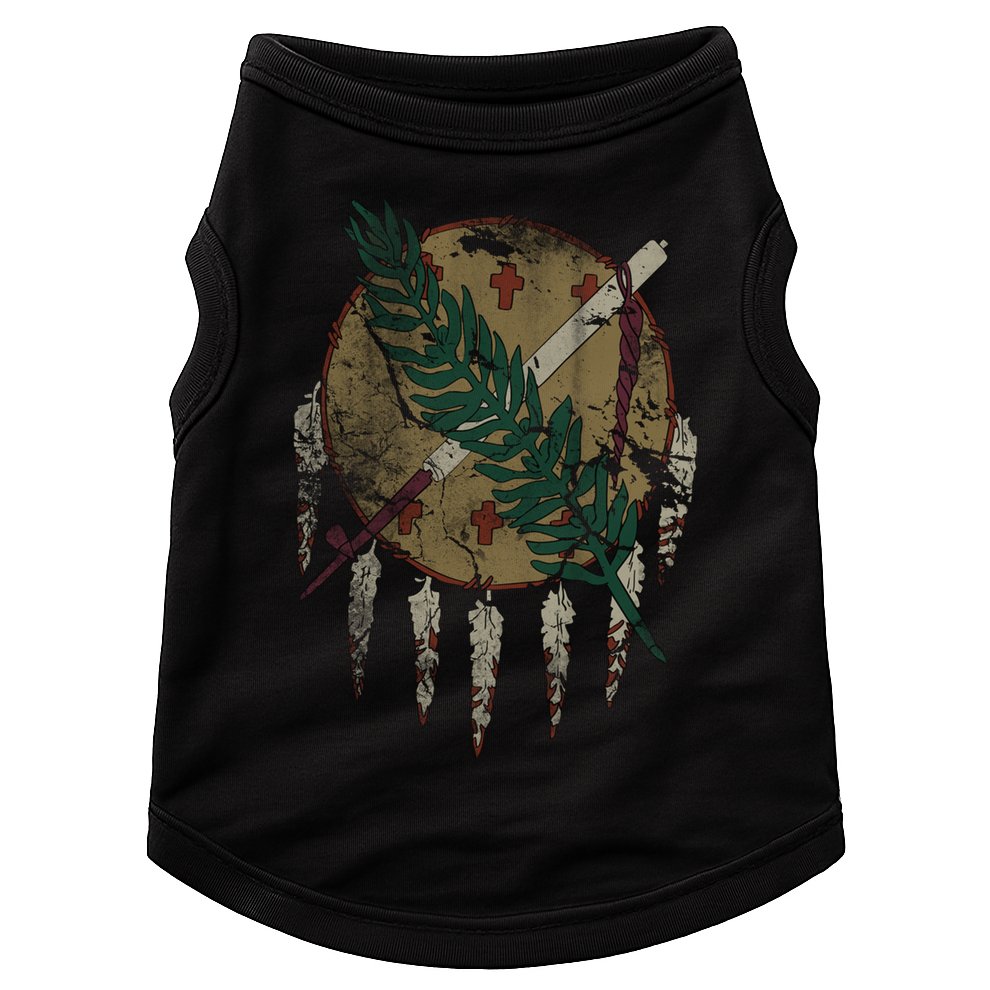 Vintage Grunge Flag Of Oklahoma Patriotic Gift Doggie Tank