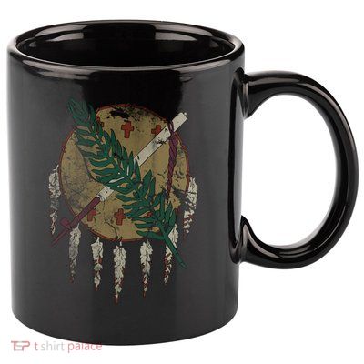 Vintage Grunge Flag Of Oklahoma Patriotic Gift 11oz C Handle Ceramic Mug
