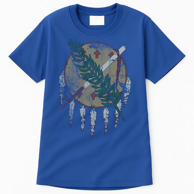 Vintage Grunge Flag Of Oklahoma Patriotic Gift Tall T-Shirt