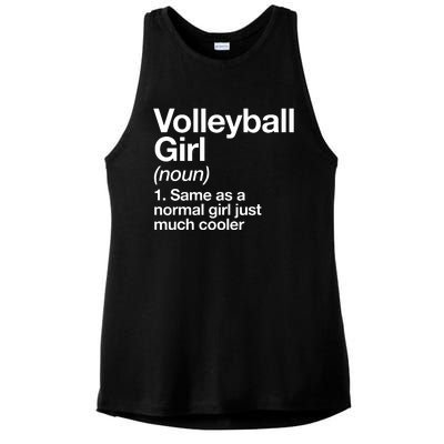 Volleyball Gifts For Teen Retro Vintage Heart Ladies PosiCharge Tri-Blend Wicking Tank