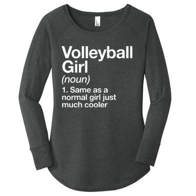 Volleyball Gifts For Teen Retro Vintage Heart Women's Perfect Tri Tunic Long Sleeve Shirt