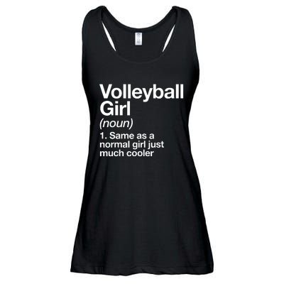 Volleyball Gifts For Teen Retro Vintage Heart Ladies Essential Flowy Tank