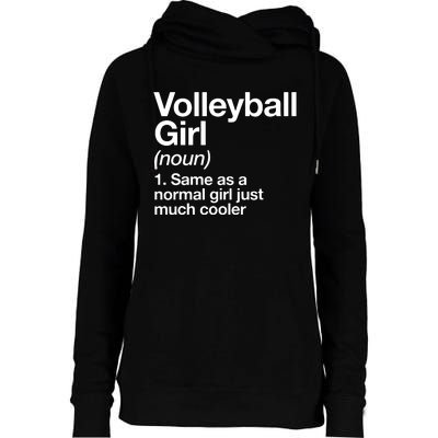 Volleyball Gifts For Teen Retro Vintage Heart Womens Funnel Neck Pullover Hood