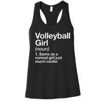 Volleyball Gifts For Teen Retro Vintage Heart Women's Racerback Tank