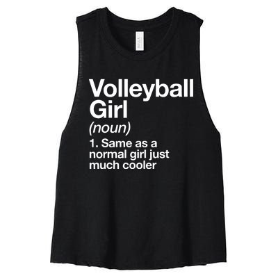 Volleyball Gifts For Teen Retro Vintage Heart Women's Racerback Cropped Tank