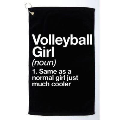 Volleyball Gifts For Teen Retro Vintage Heart Platinum Collection Golf Towel