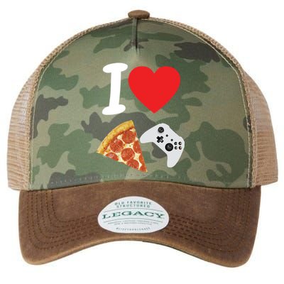 Video Games Gamer Love Pizza Cheese Boys Slice Controller Cute Gift Legacy Tie Dye Trucker Hat