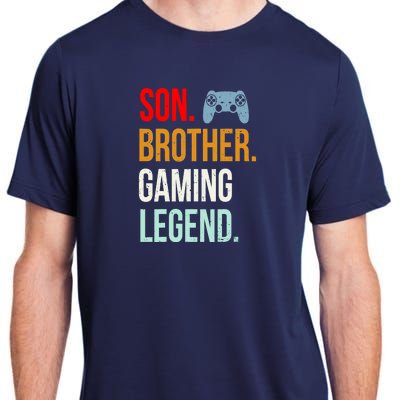 Vintage Gaming Gamer Brother Video Game Adult ChromaSoft Performance T-Shirt