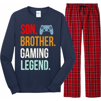 Vintage Gaming Gamer Brother Video Game Long Sleeve Pajama Set