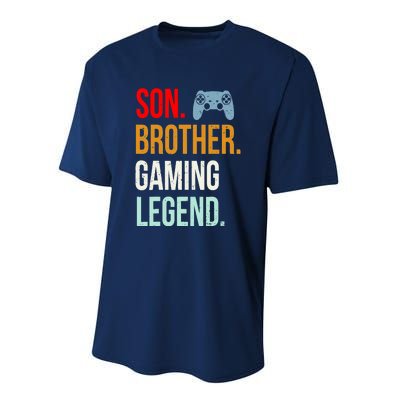 Vintage Gaming Gamer Brother Video Game Performance Sprint T-Shirt