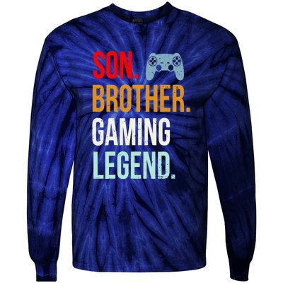 Vintage Gaming Gamer Brother Video Game Tie-Dye Long Sleeve Shirt