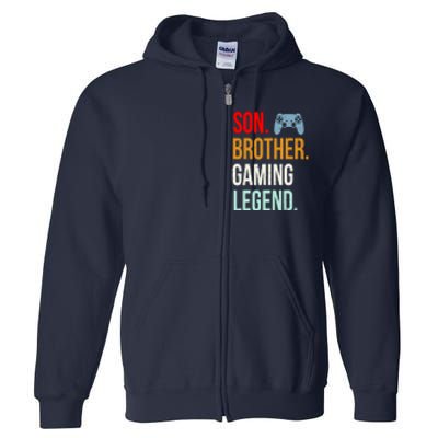 Vintage Gaming Gamer Brother Video Game Full Zip Hoodie