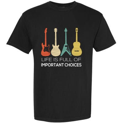 Vintage Guitar Gift Electric And Acoustic Garment-Dyed Heavyweight T-Shirt