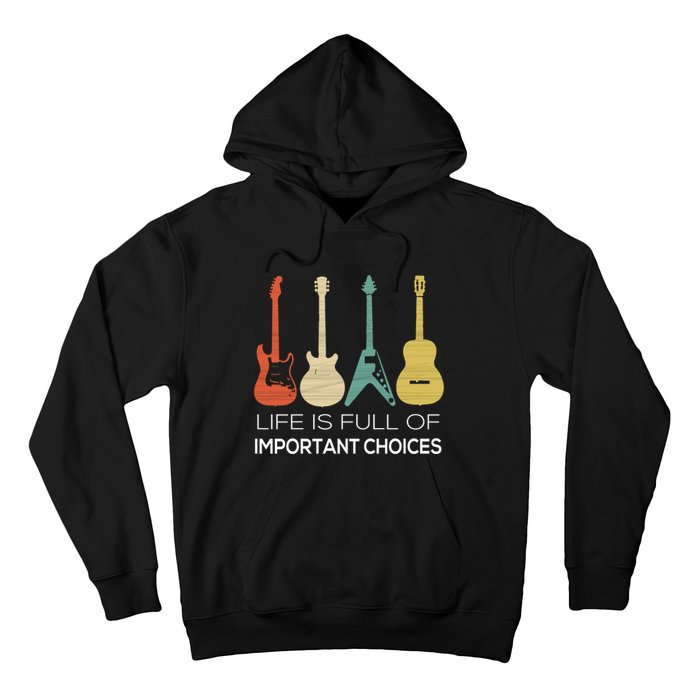 Vintage Guitar Gift Electric And Acoustic Hoodie