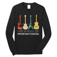 Vintage Guitar Gift Electric And Acoustic Long Sleeve Shirt