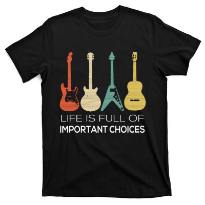 Vintage Guitar Gift Electric And Acoustic T-Shirt