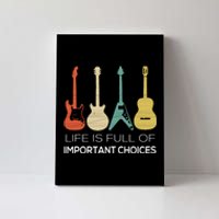 Vintage Guitar Gift Electric And Acoustic Canvas