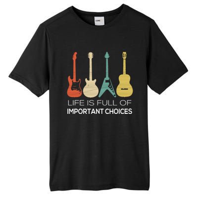 Vintage Guitar Gift Electric And Acoustic Tall Fusion ChromaSoft Performance T-Shirt