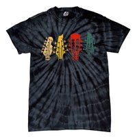 Vintage Guitar Gift Music Band Guitarist Stuff Tie-Dye T-Shirt