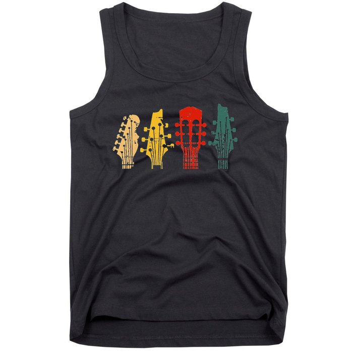 Vintage Guitar Gift Music Band Guitarist Stuff Tank Top