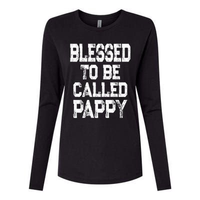 Vintage Grandpa Gift Grey Blessed To Be Called Pappy Cool Gift Womens Cotton Relaxed Long Sleeve T-Shirt