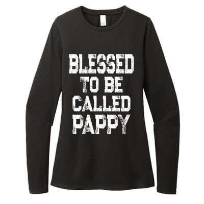 Vintage Grandpa Gift Grey Blessed To Be Called Pappy Cool Gift Womens CVC Long Sleeve Shirt