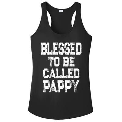 Vintage Grandpa Gift Grey Blessed To Be Called Pappy Cool Gift Ladies PosiCharge Competitor Racerback Tank