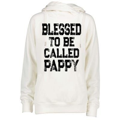 Vintage Grandpa Gift Grey Blessed To Be Called Pappy Cool Gift Womens Funnel Neck Pullover Hood