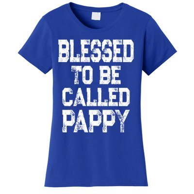 Vintage Grandpa Gift Grey Blessed To Be Called Pappy Cool Gift Women's T-Shirt