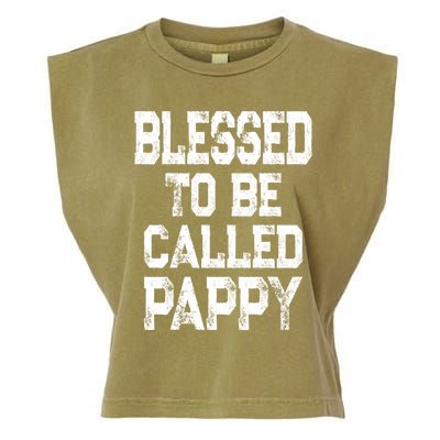 Vintage Grandpa Gift Grey Blessed To Be Called Pappy Cool Gift Garment-Dyed Women's Muscle Tee