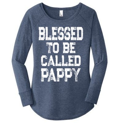 Vintage Grandpa Gift Grey Blessed To Be Called Pappy Cool Gift Women's Perfect Tri Tunic Long Sleeve Shirt