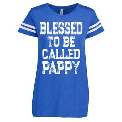 Vintage Grandpa Gift Grey Blessed To Be Called Pappy Cool Gift Enza Ladies Jersey Football T-Shirt