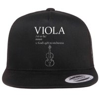 Viola GodS Gift For Orchestra Flat Bill Trucker Hat