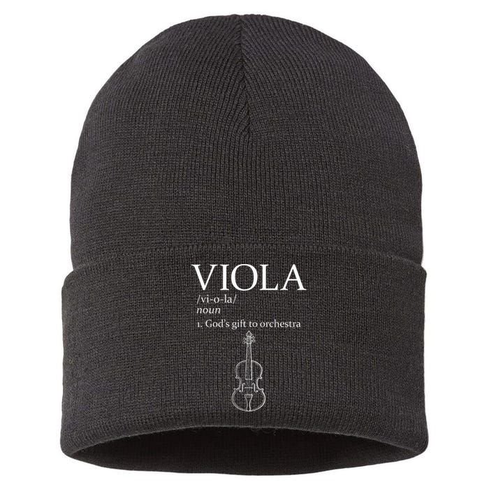 Viola GodS Gift For Orchestra Sustainable Knit Beanie