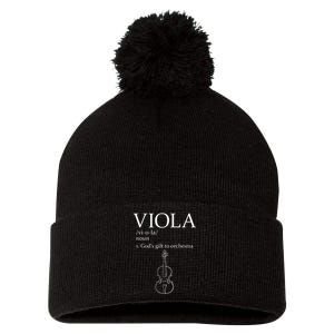 Viola GodS Gift For Orchestra Pom Pom 12in Knit Beanie