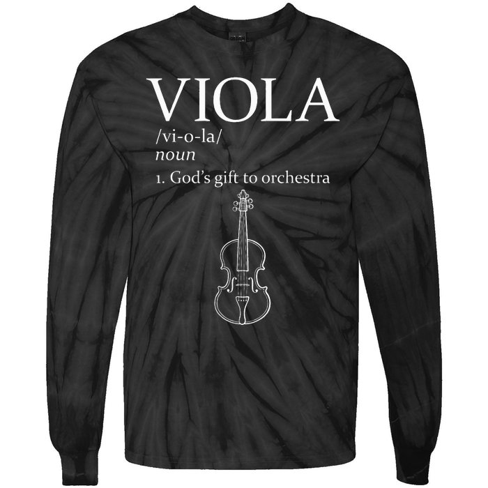 Viola GodS Gift For Orchestra Tie-Dye Long Sleeve Shirt